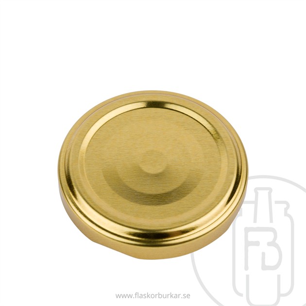 Twist off lid, Gold, 58mm, Safety button